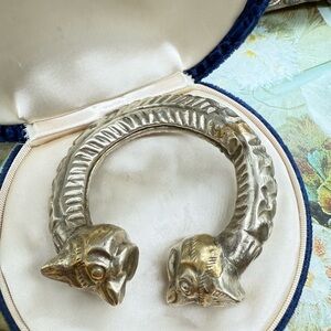 Antique Vintage Tiger metal bracelet